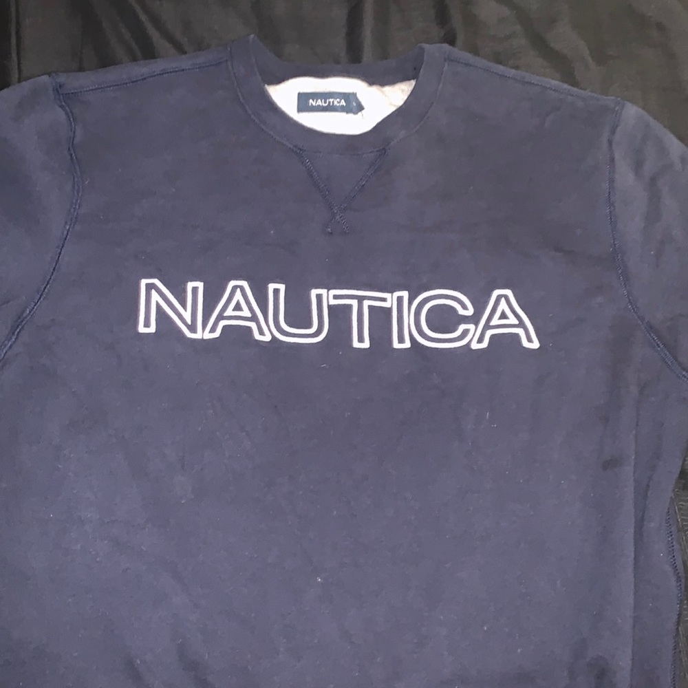 Nautica crewneck sweater, fair condition no rips
